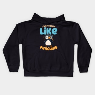 I Just Really Like Penguins Kids Hoodie